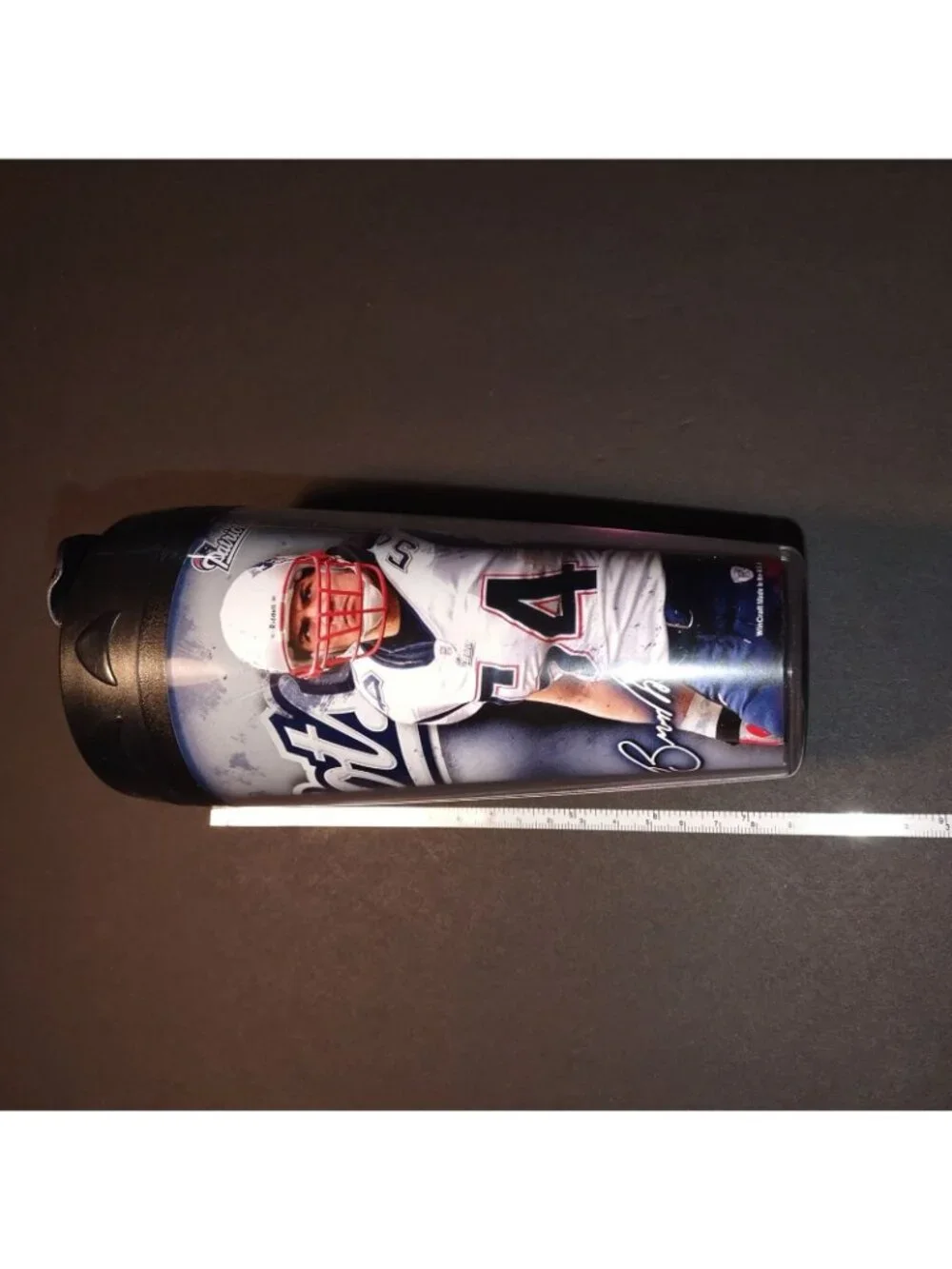 New England Patriots Thermoserv Tumbler 16 Oz NFL Players Tom Brady & Tedy Brusc